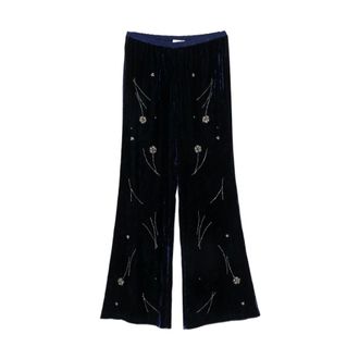 Forte_Forte Dames, Broeken, Blauw, Maat: S