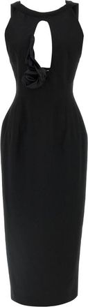 Magda Butrym Kokerjurk - Dames - Maxi kleedjes - Zwart - 3XS - Wol - Kleedjes