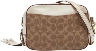 Coach Pre-owned Cross Body Bags, female, White, Size: ONE SIZE Pre-owned Camera Crossbody Bag