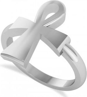 Allurez Ankh Egyptian Cross Ring 14K White Gold