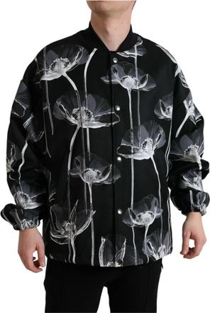 Dolce & Gabbana Bomber Jacket - Heren - Bomber jackets - Zwart - 2XL - Wol - Jassen