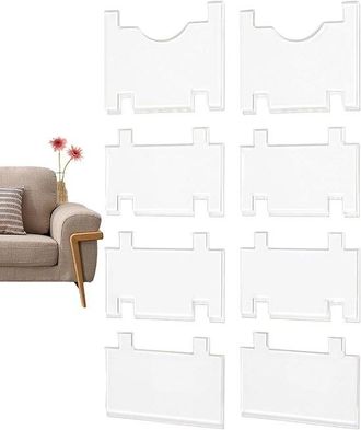 OEM Separadores De Muebles - Topes Para Sof&aacute;s - Protecci&oacute;n De Pared - Soluci&oacute;n De Espacio Adaptable - 2 Piezas - Transparente