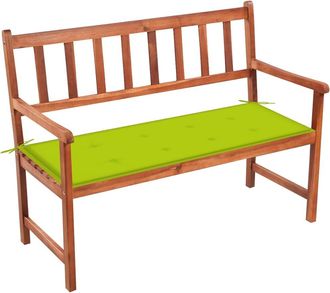 vidaXL Banco De Jard&iacute;n Con Coj&iacute;n Madera Maciza De Acacia 120 Cm Vidaxl