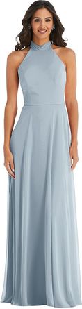 After Six High Neck Halter Backless Maxi Dress