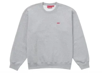 SUPREME Mens Small Box Logo Crew Neck Sweatshirt In Ash Grey