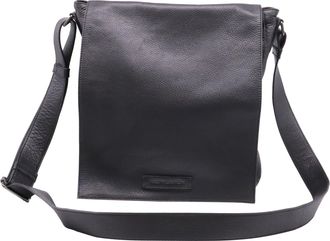 Ralph Lauren Messenger Bag in Black Leather