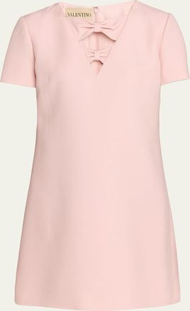 Valentino Garavani Bow Cutout Short-Sleeve Mini Dress