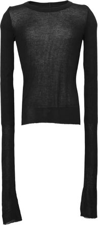 Rick Owens ribbed long-sleeve top - Black