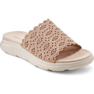 Easy Spirit Alora Slide Sandal in Light Natural at Nordstrom, Size 8.5