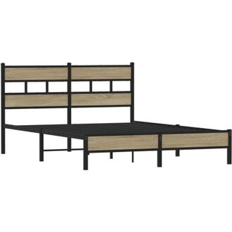 vidaXL Vidaxl - Estructura De Cama Sin Colch&oacute;n Madera Roble Sonoma 140x190 Cm
