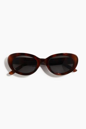 H&M Ovale Sonnenbrille - Braun/Schildpattmuster