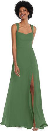 After Six Contoured Wide Strap Sweetheart Maxi Dress