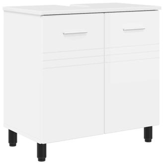 vidaXL Unidad De Tocador De Ba&ntilde;o Blanco Brillante 60 X 35 X 60 Cm Vidaxl