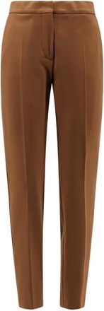 Max Mara Pegno Broek - Dames - Slim Fit Broeken - Bruin - S - Broeken