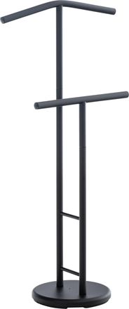 Clp Galán de noche con percha y barra para pantalones Metal Negro