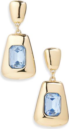 Tasha Center Stone Drop Earrings in Gold/Blue at Nordstrom Rack