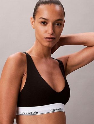 Calvin Klein Ongevoerde triangelbralette - Icon Cotton Modal