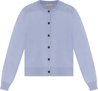 Burberry Wendy Cardigan - Dames - Vesten - Blauw - XL - Katoen - Truien & Vesten