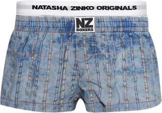Natasha Zinko Shorts a quadri - Blu
