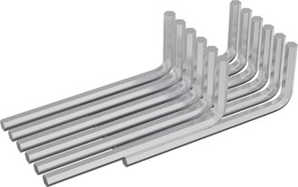 vidaXL Llave Hexagonal 2118 Uds. Plateado 22 X 66 Mm Acero Vidaxl