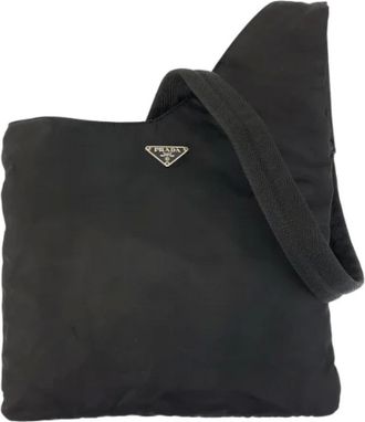 Prada Pre-owned Cross Body Bags, female, Black, Size: ONE SIZE Pre-owned Nylon shoulder-bags