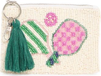 Collection XIIX Pickle Ball Beaded Coin Pouch in Ivory at Nordstrom Rack