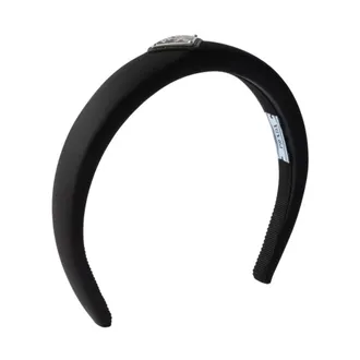 Prada Accessoires, Dames, Zwart, ONE Size, Nylon, Re-Nylon Haarband