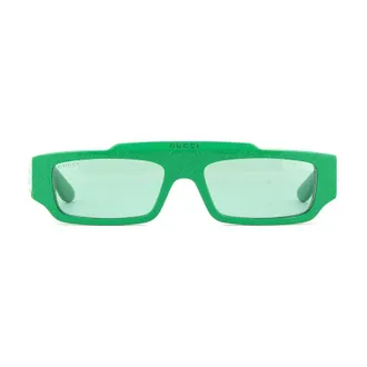 Gucci GG1592S003 Rectangle Full Rim Sunglasses - Green