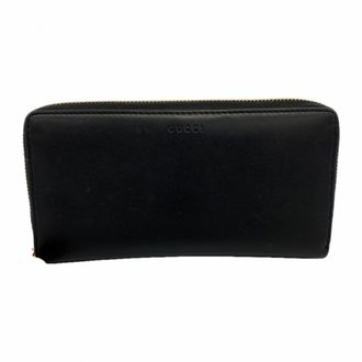 Gucci Black Leather Long Wallet (Bi-Fold) (Pre-Owned)