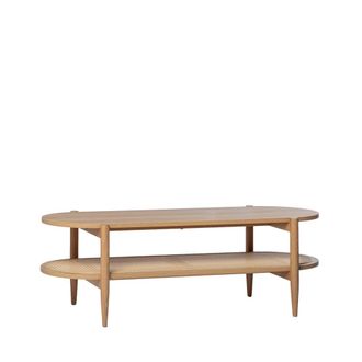 Klast Mesa de centro fija efecto madera natural 120x40 cm