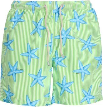 MC2 Saint Barth starfish-print swim shorts - men - Polyester - L - Green