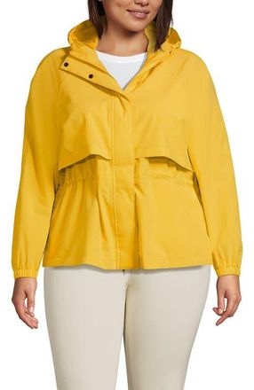Lands End Plus Size Squall Packable Rain Jacket in Goldenrod at Nordstrom, Size 2X