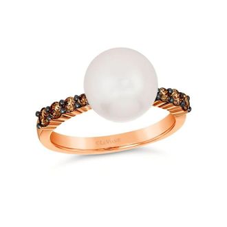 Le Vian Ladies Vanilla Pearls Rings set in 14K Strawberry Gold