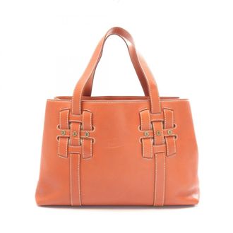 Celine Brown Leather Handbag Tote Bag (Pre-Owned)