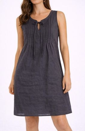 Splendid Stella Linen Mini Dress In Lead