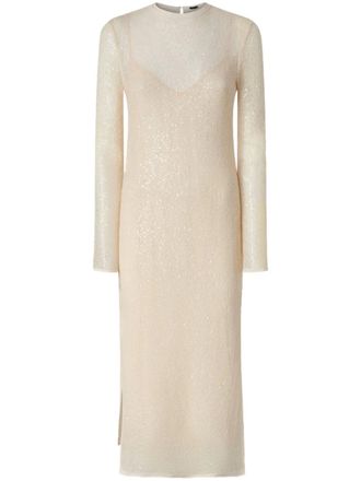 Pinko sequined maxi dress - Neutrals