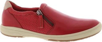 Earth Womens Elsie Leather Slip On In Red