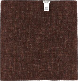 Brunello Cucinelli Geometric Silk Pocket Square - Red