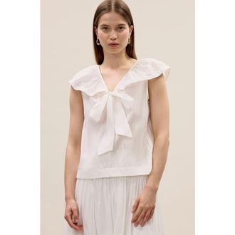 Rebecca Taylor Marietta Crinkle Top in Milk at Nordstrom, Size X-Small