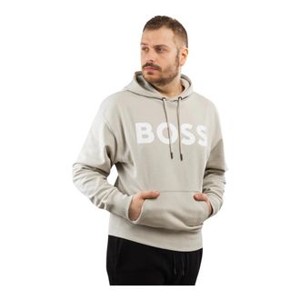 HUGO BOSS Hoodies & sweatvesten, Heren, Beige, S, Katoen, Hoodie