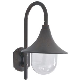 vidaXL Vidaxl - L&aacute;mpara De Pared De Jard&iacute;n Aluminio Color Bronce E27 42 Cm