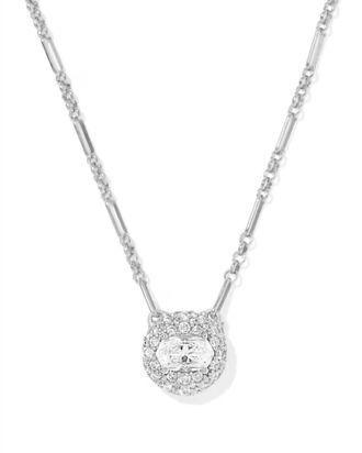 Kendra Scott Womens Bella Short Pendant Necklace In Silver