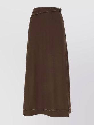 Tory Burch wrap design midi length skirt with contrast stitching