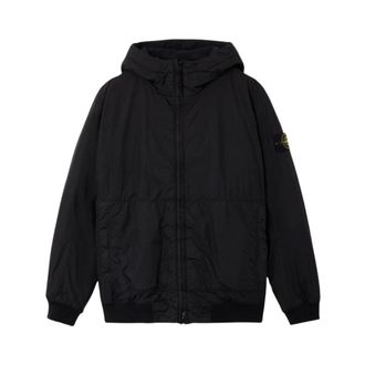 Stone Island Jassen, Heren, Zwart, XL, Nylon, Crinkle Reps NY Bomberjack