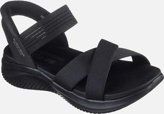 Skechers Womens Skechers Ultra Flex 3.0 - Never Better Textile Womens Black Standard Sandals - Size: 6