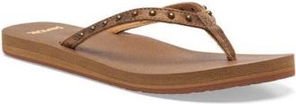 Sanuk Yoga Joy II Stud Flip Flop in Ojai Tan at Nordstrom, Size 5