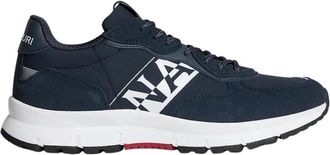 Napapijri Blauwe Hardloopschoenen Polyester/Leer - Heren - Sneakers - Blauw - 45 EU - Leer - Schoenen