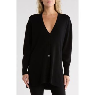 Theory Wool & Cashmere Long Cardigan in Black at Nordstrom Rack, Size Medium