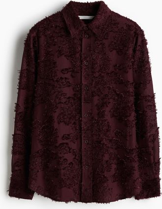 H&M Jacquard-Bluse - Red