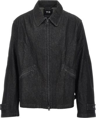Yohji Yamamoto Giacca Blouson in Denim - - Jackets - Uomo - Nero - M